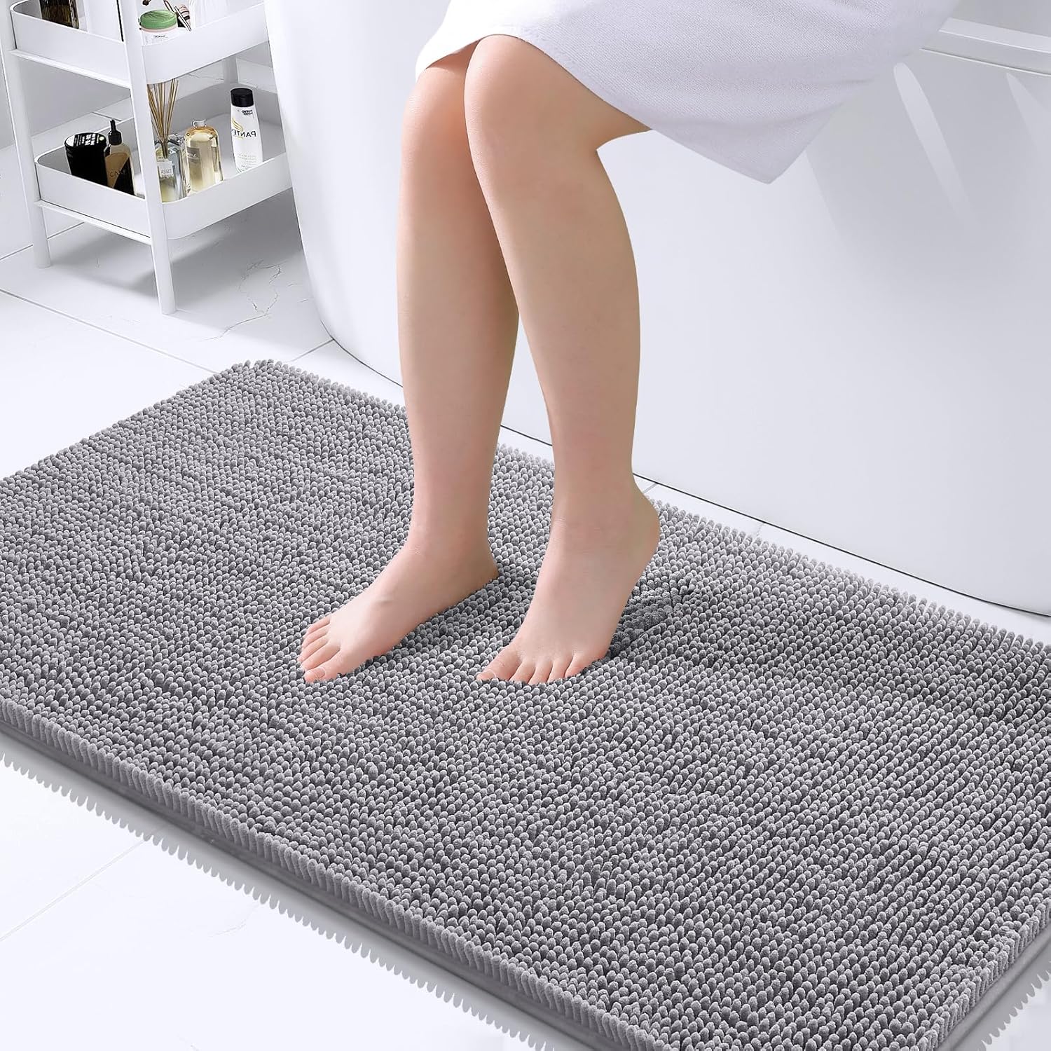 OLANLY Extra Soft Chenille Bath Rugs for Cozy Bathroom Comfort