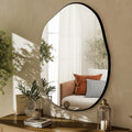 HARRITPURE Irregular Wall Mirror 22x32 Black Asymmetrical - Modern