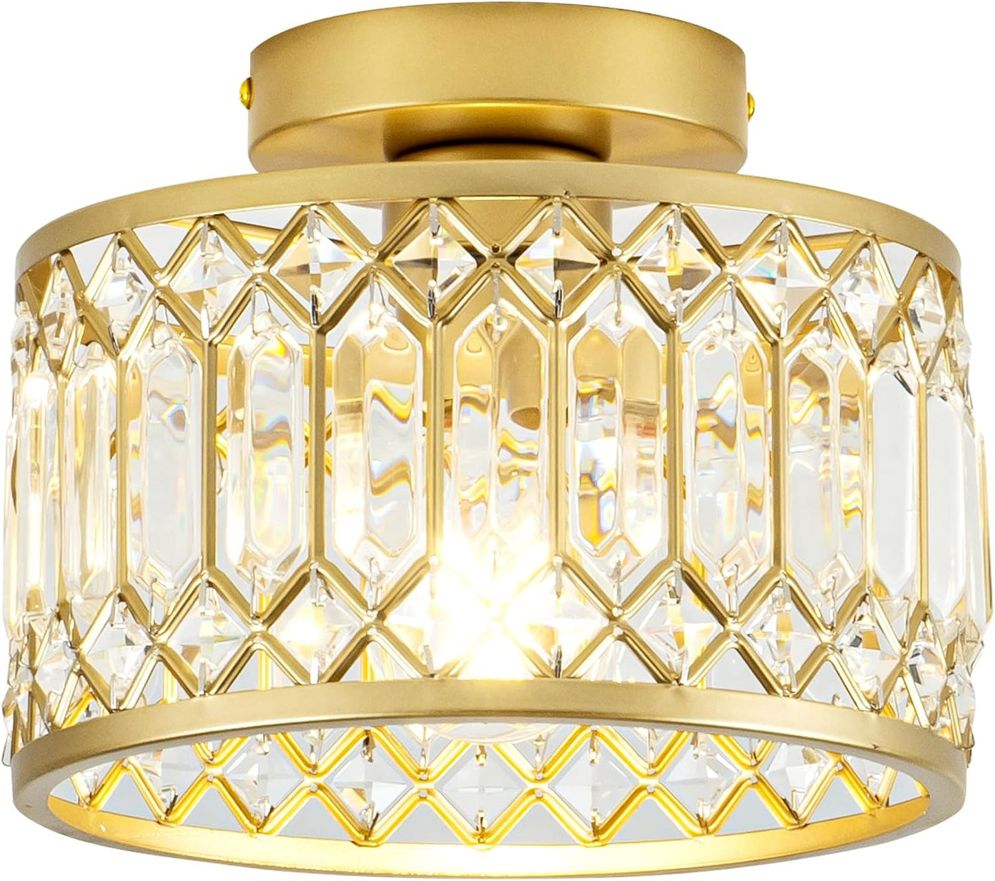 Crystal Ceiling Light Fixture for Modern Home Decor and Elegance