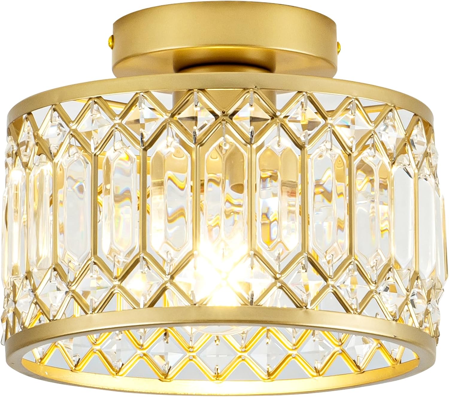 Crystal Ceiling Light Fixture for Modern Home Decor and Elegance