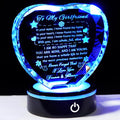 Heart Crystal Keepsake for Girlfriend - Colorful LED Romantic Gift