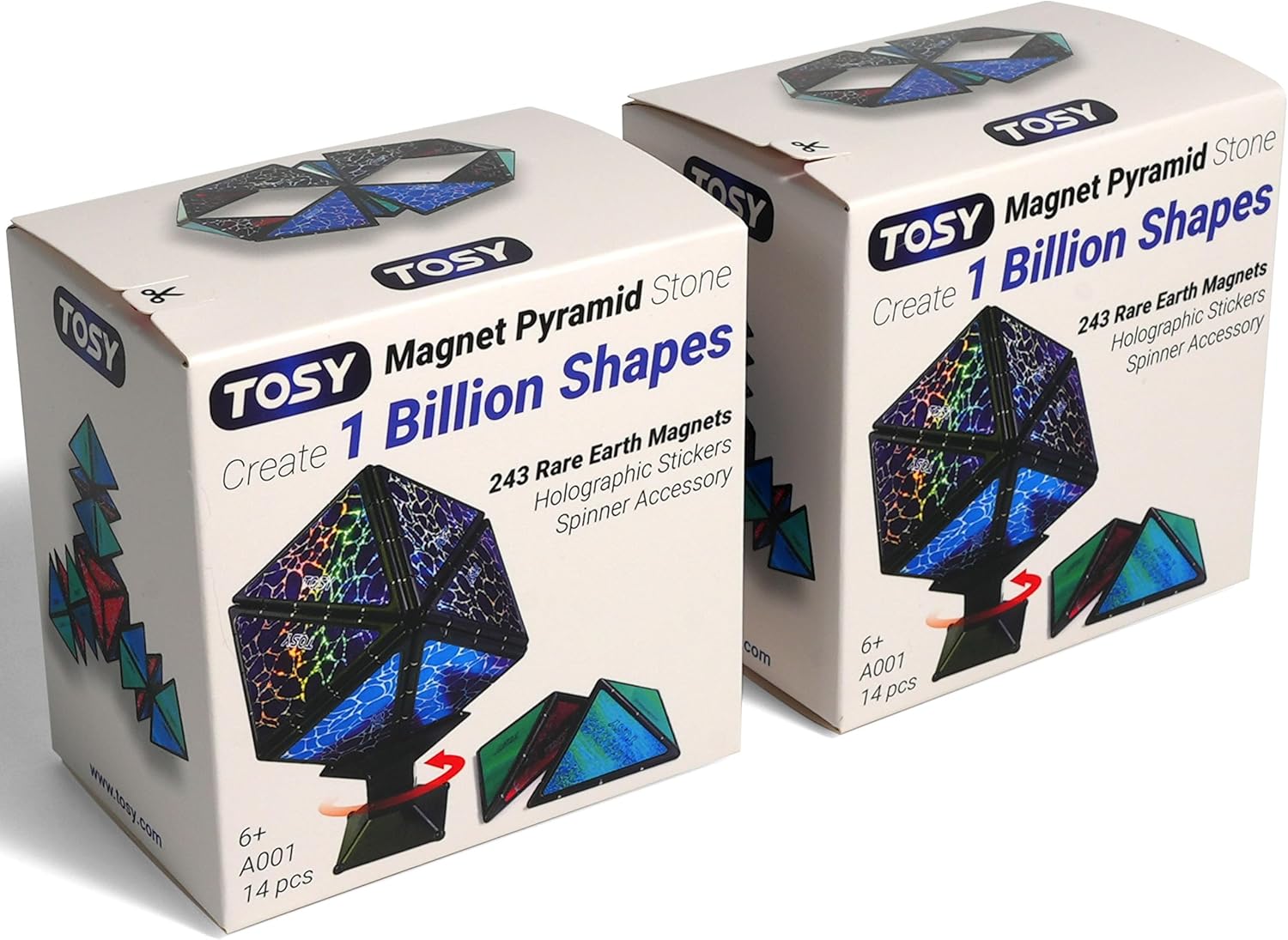 Transform 1 Cube to 1B Shapes, 243 Magnets