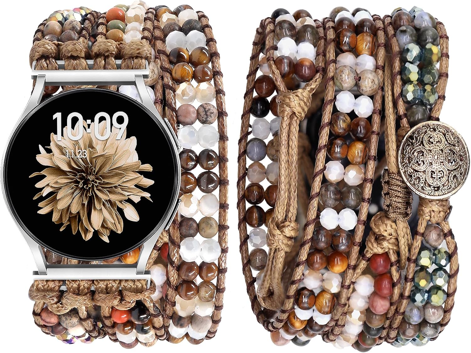 Boho Beaded Braided Band for Samsung Galaxy Watches