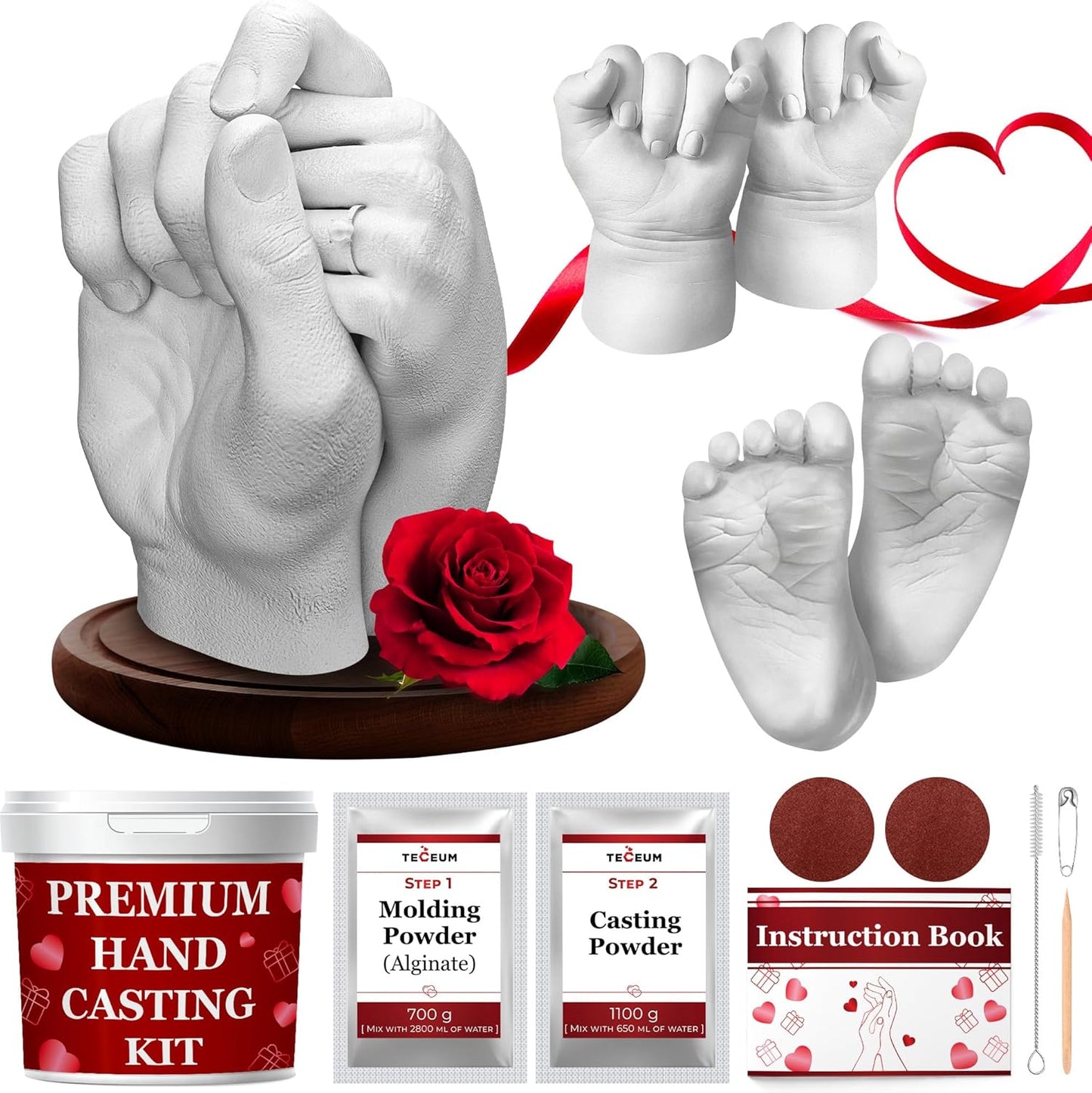 TECEUM Hand Casting Kit for Unique Gifts and Keepsakes