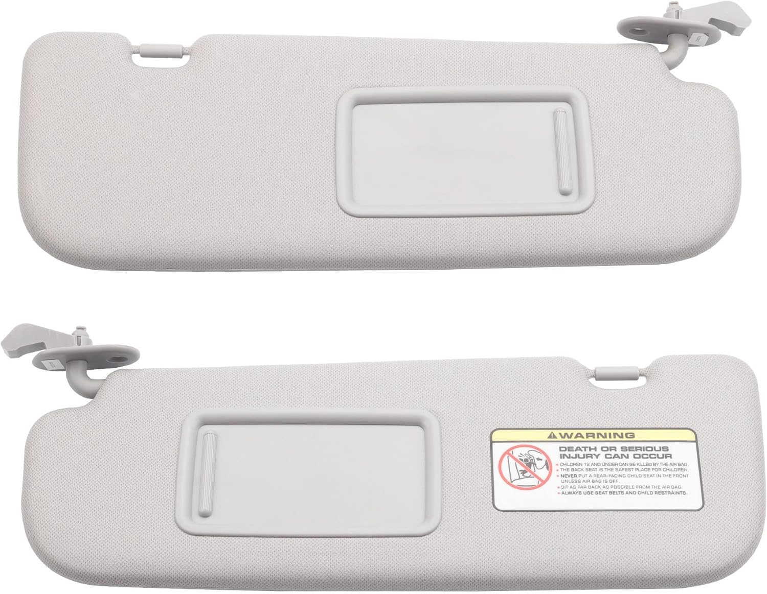 Dasbecan Gray Pair Sun Visor for Hyundai Elantra 2011-2015