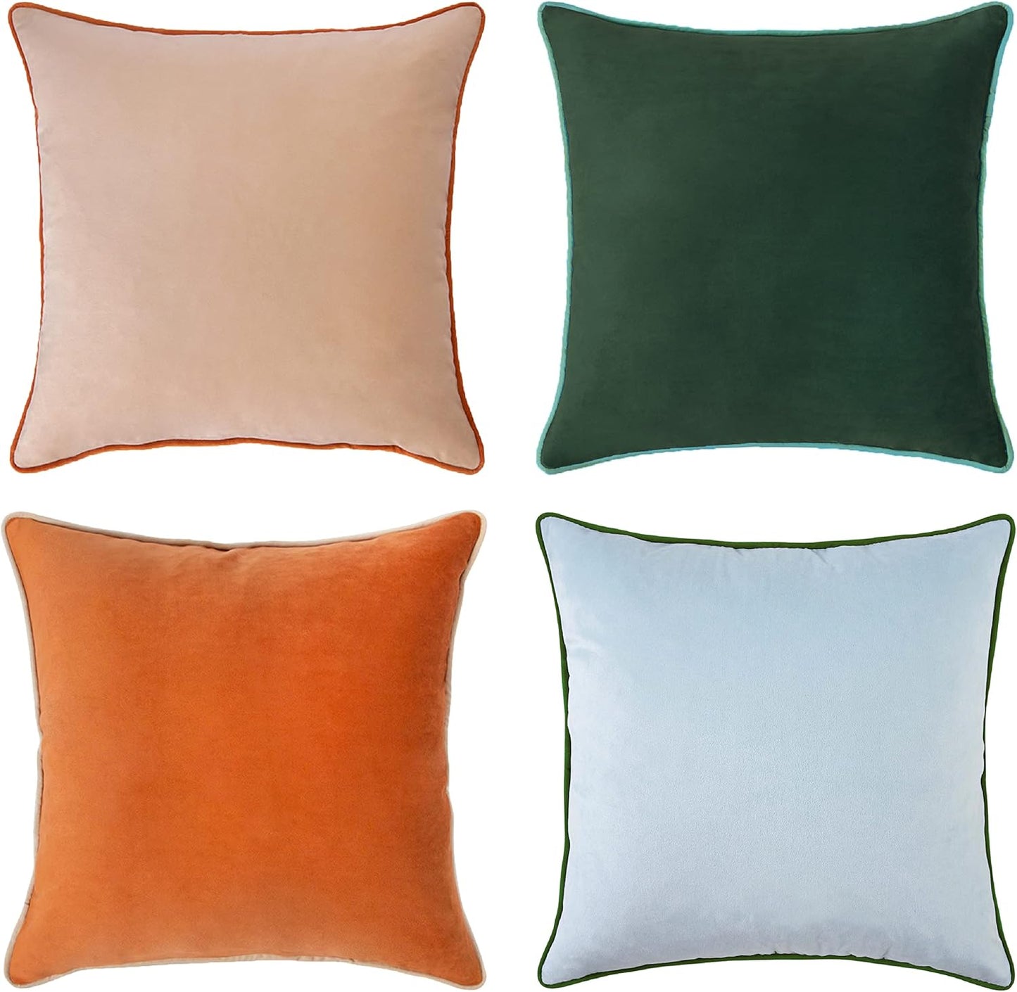 MONDAY MOOSE Decorative Throw Pillow Covers Set of 4 Velvet