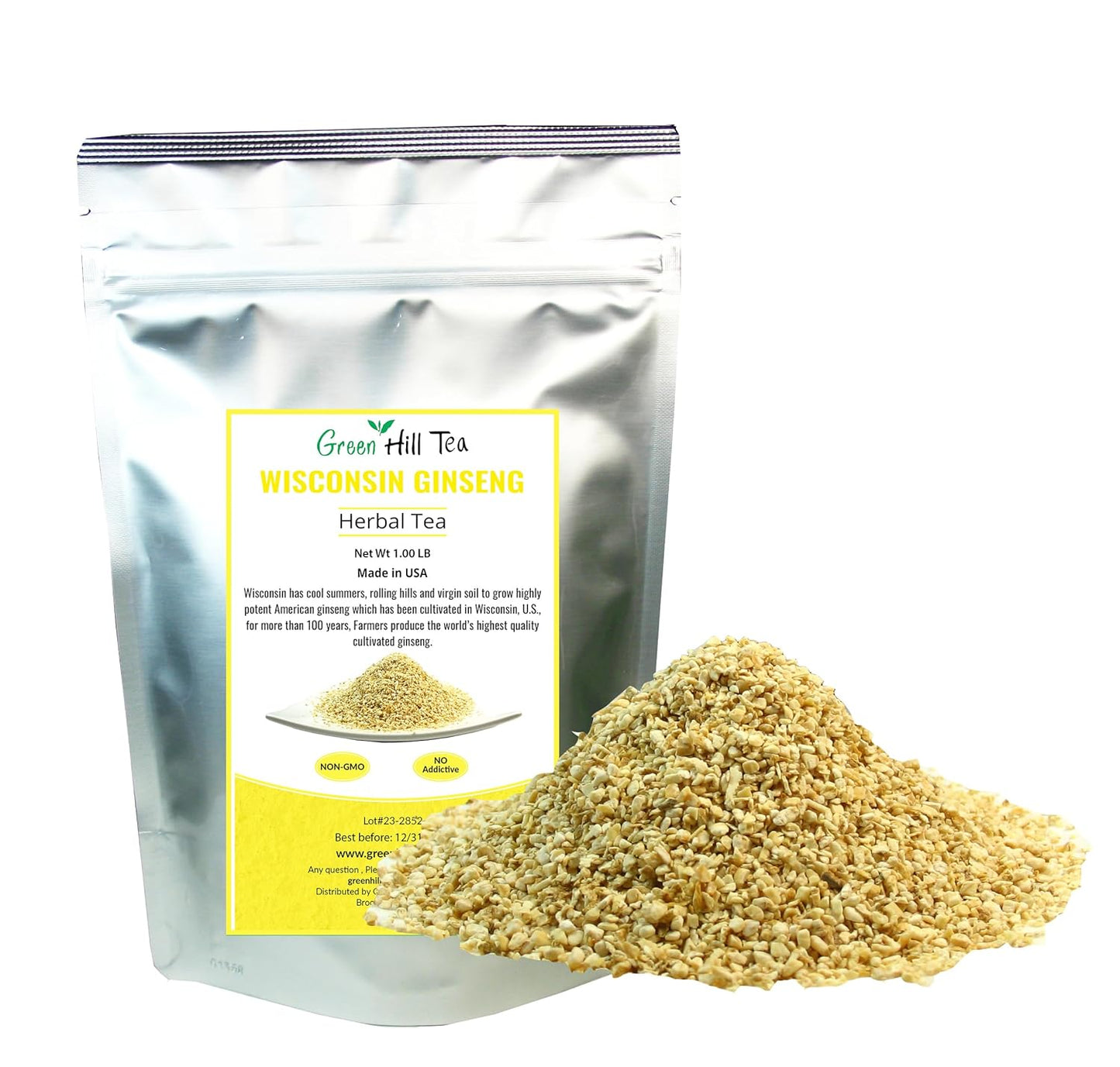 Genuine Wisconsin Ginseng Tea for Athletes - 1 LB Bag