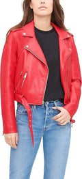Levi's Womens Faux Leather Belted Motorcycle Jacket - Timeless Edge