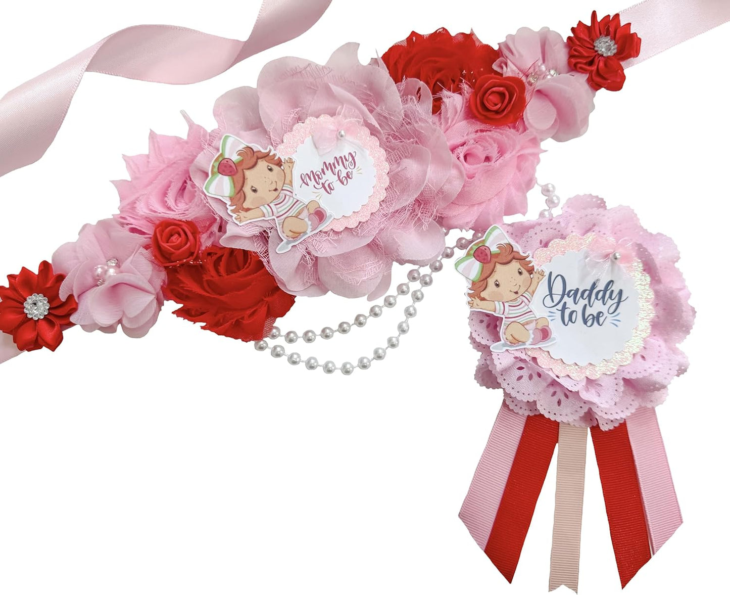 Strawberry Shortcake Baby Shower Mom to Be Sash for Celebrations