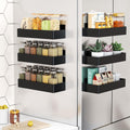 Magnetic Spice Rack for Refrigerator - Space Saving 6-Pack