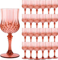 Plastic Wine Glasses for Weddings and Parties - 24 Rose Gold Goblets