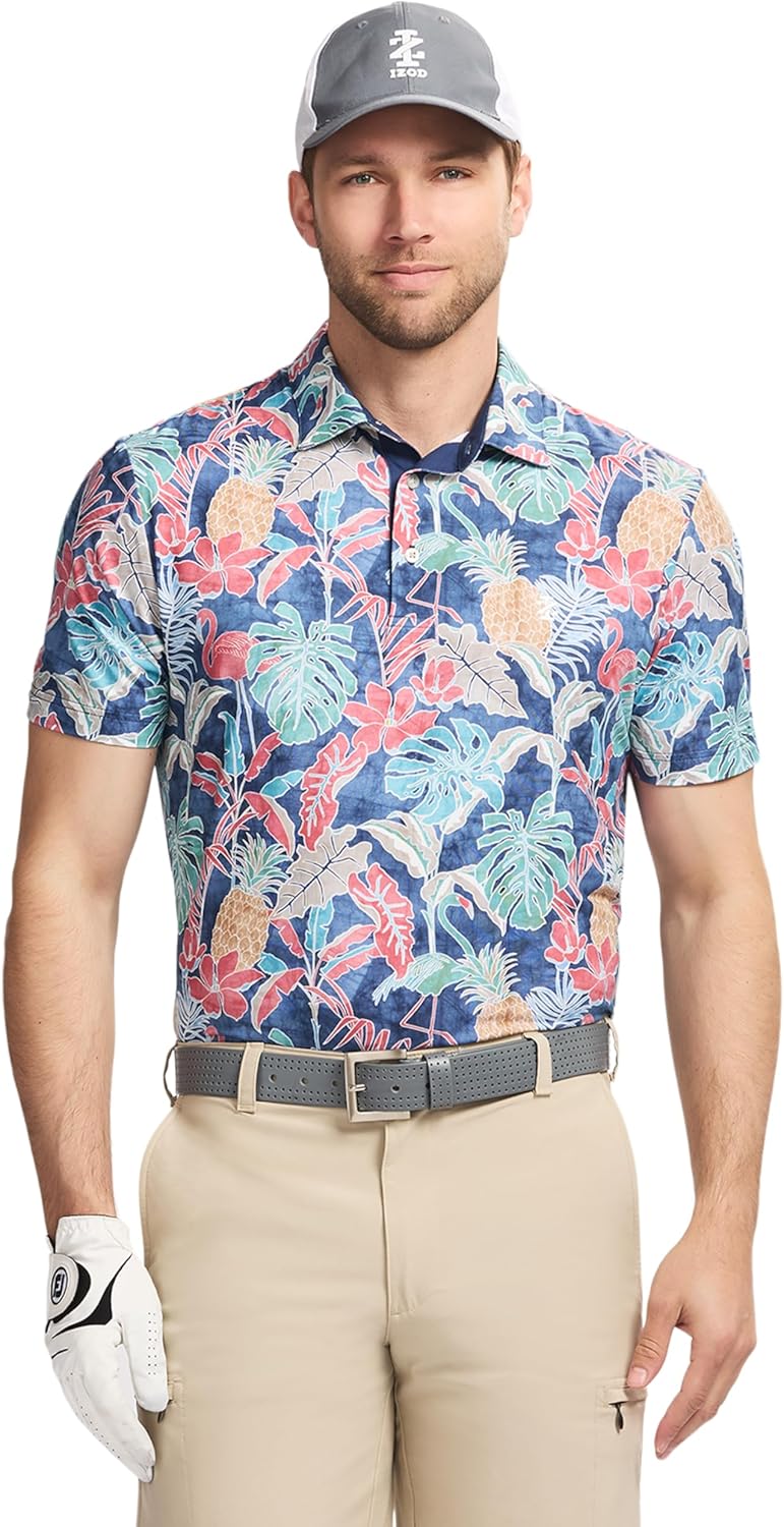 Izod Mens Swingflex Elite Short Sleeve Golf Polo for Comfort
