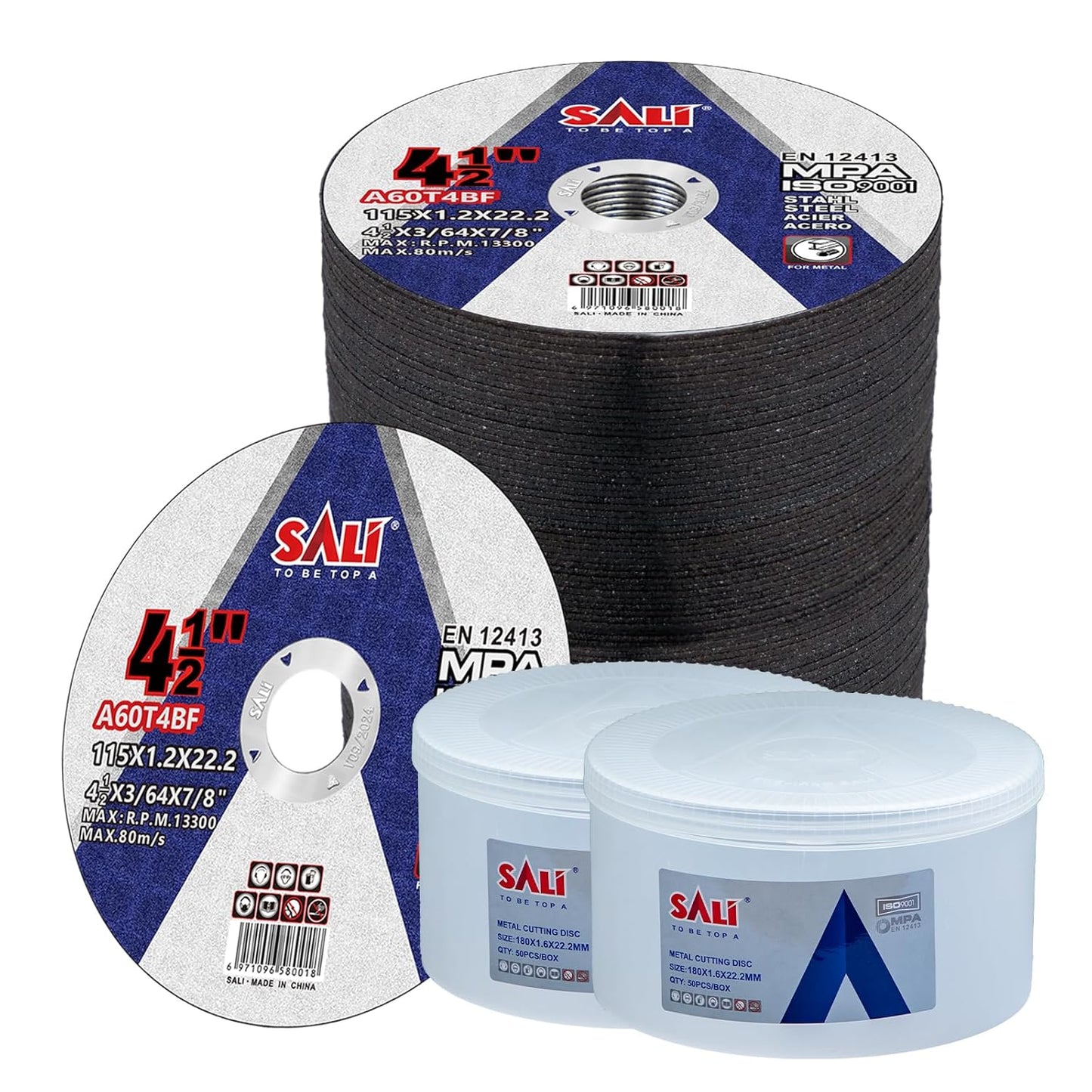 SALI 100pc 4.5 Metal Cutting Discs - Aggressive Precision Cuts