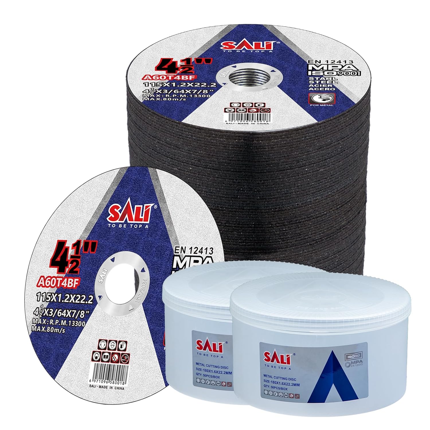 SALI 100pc 4.5 Metal Cutting Discs - Aggressive Precision Cuts