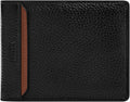 Leather Bifold Wallet for Men with Flip ID Window - 6 Card Capacity