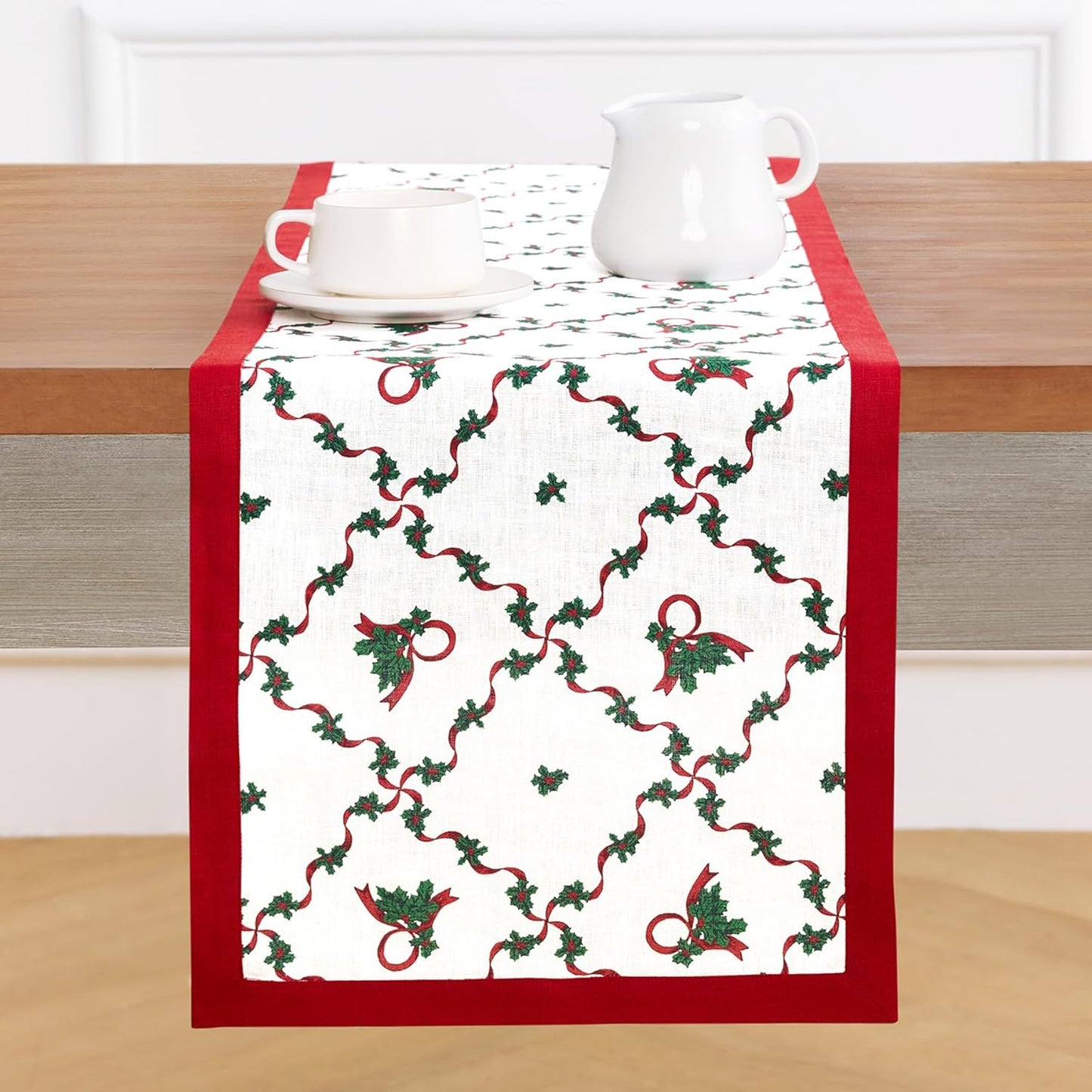 100% Pure Linen Christmas Table Runner for Stylish Decor