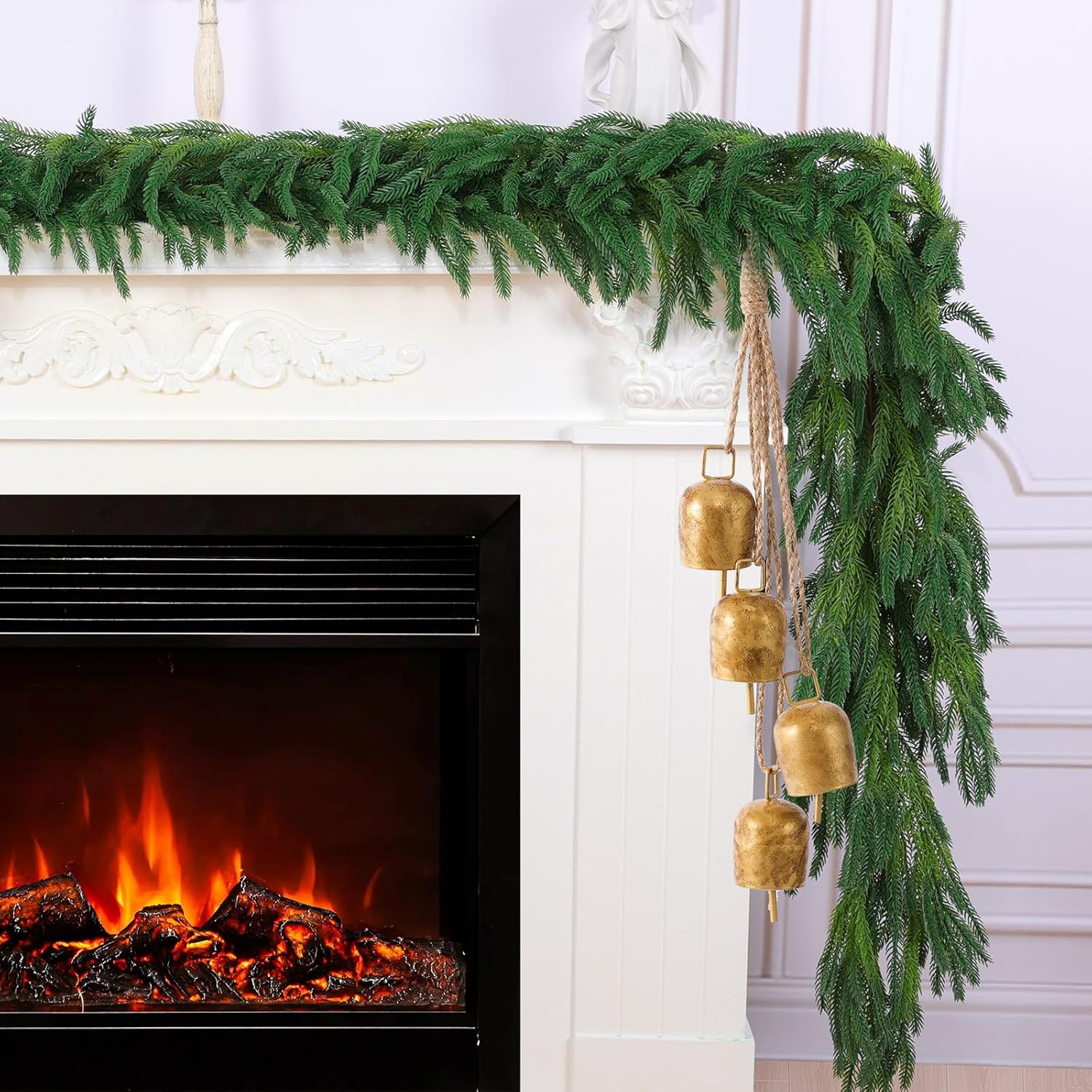 Realistic 6 Ft Artificial Norfolk Pine Garlands for Christmas