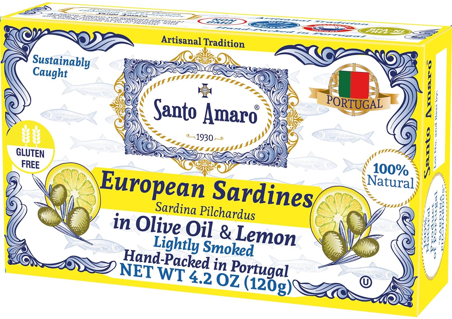 Santo Amaro Authentic European Sardines in Olive Oil & Lemon