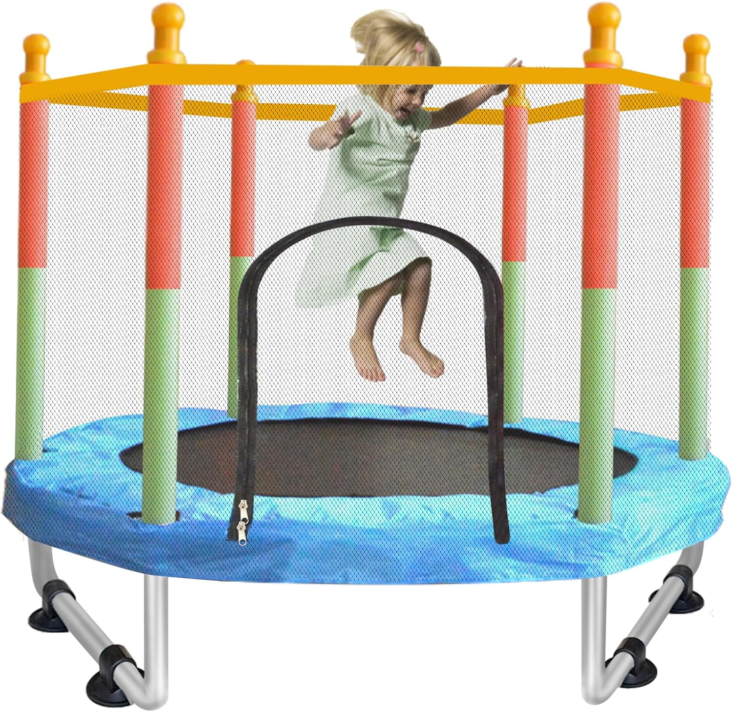 Toddler Trampoline for Kids Ages 1-8, Safe Indoor & Outdoor Fun