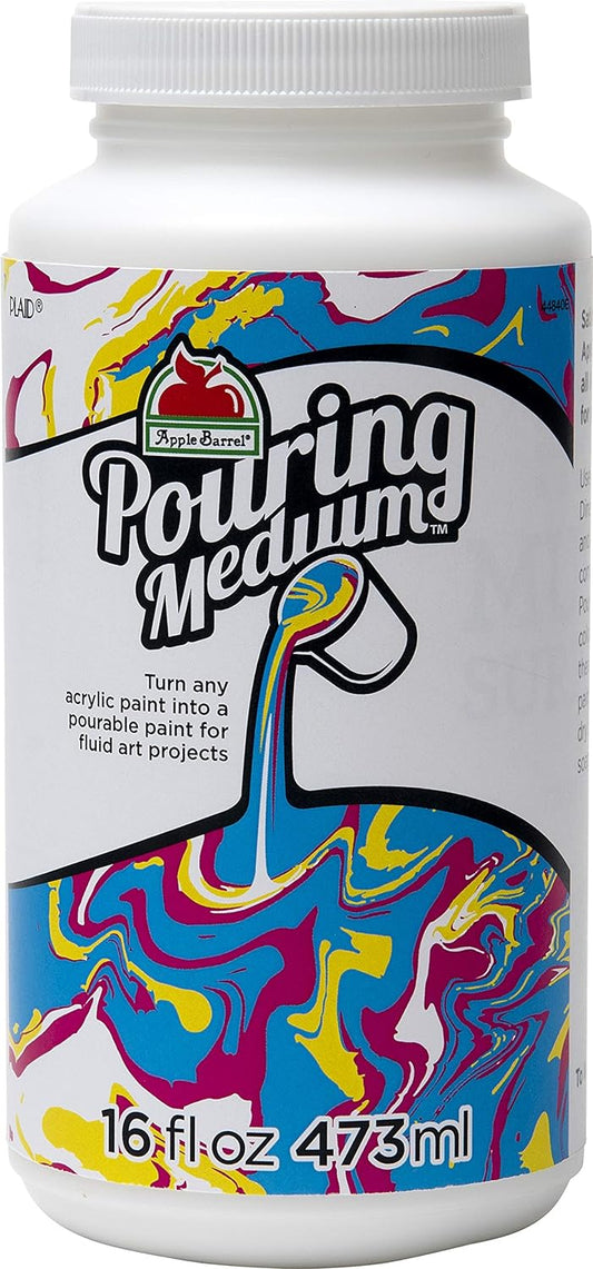 Apple Barrel Pouring Medium 16 oz - Enhance Acrylic Painting