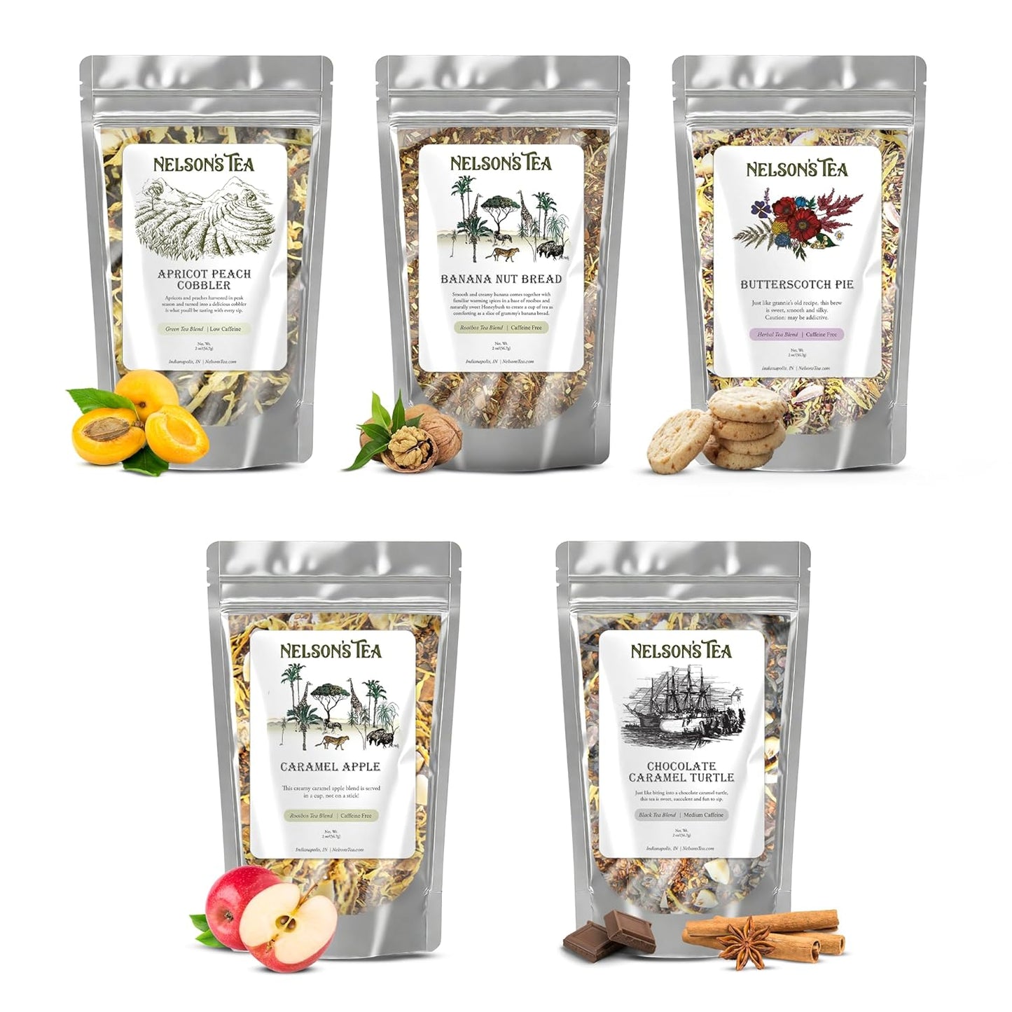 Nelson's Tea Dessert Sampler Pack - Irresistible Loose Leaf Tea