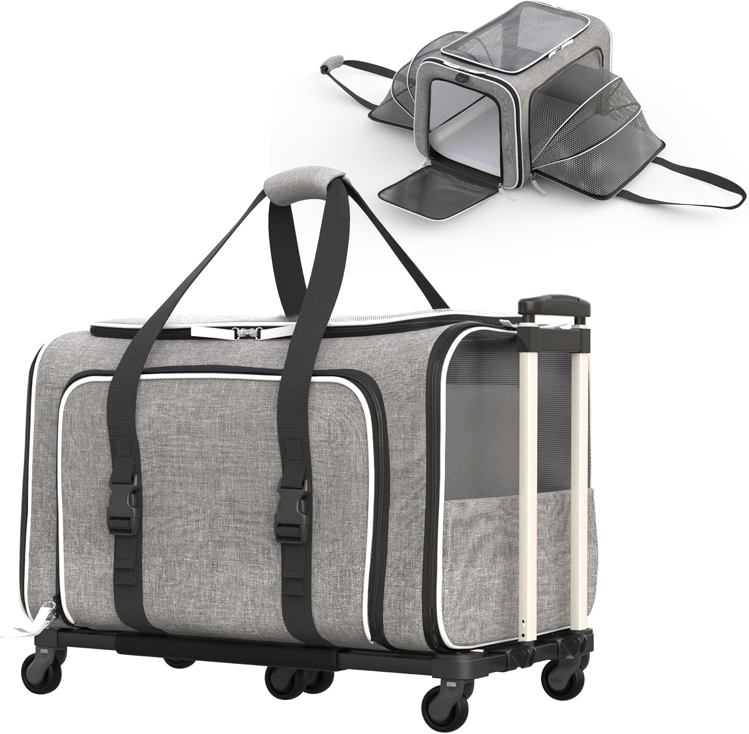 Katziela Rolling Rover Premium Pet Carrier for Easy Travel