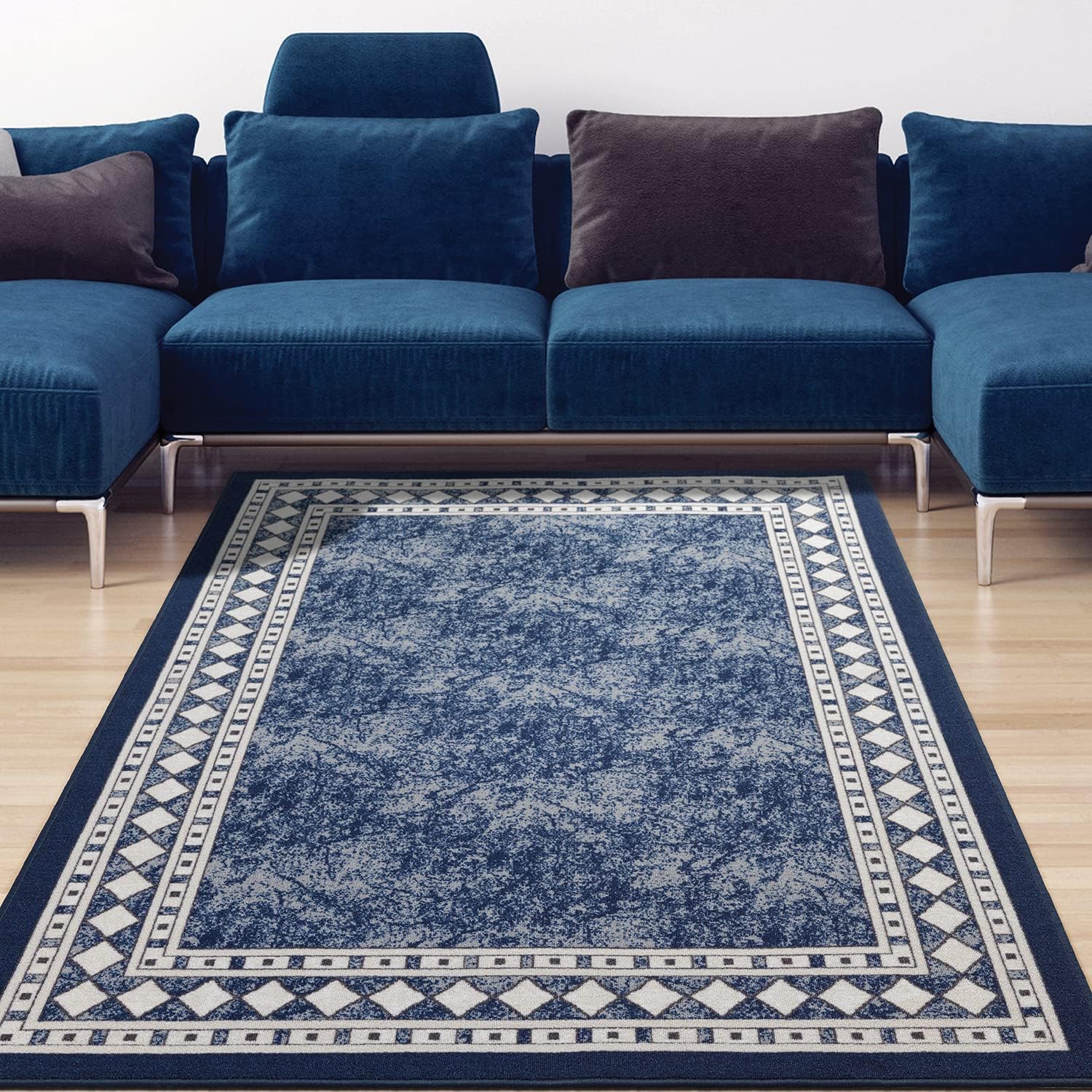Antep Rugs Modern Bordered Indoor Area Rug 8x10 Non-Skid