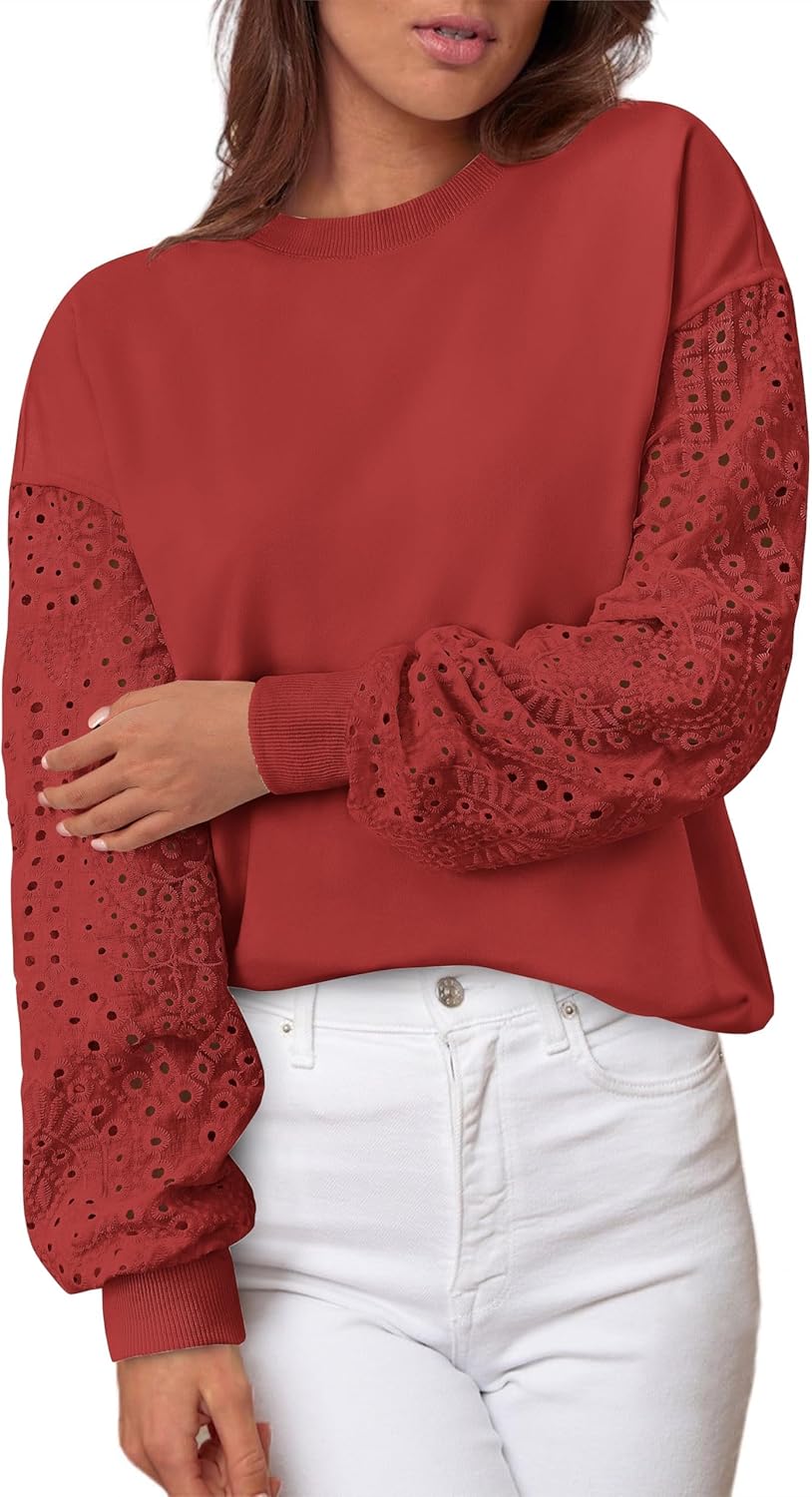 MASCOMODA Lace Long Sleeve Blouse