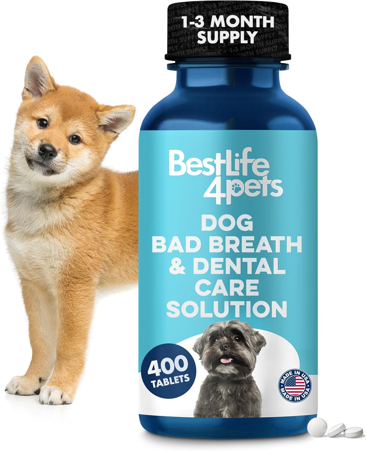 Dog Bad Breath & Dental Care Solution for Canine Oral Health
