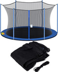 SPORTYOUTH Trampoline Replacement Net for 15 ft 8 Poles - Durable