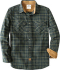 Dubinik Mens Flannel Shirt Long Sleeve Plaid - Soft Brushed Cotton