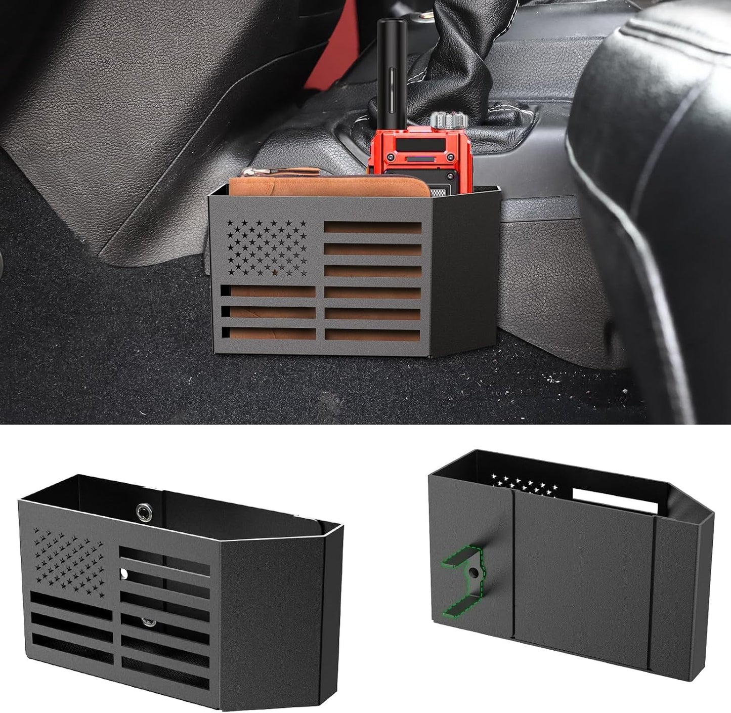 Upgrade Metal Gear Shift Center Console Organizer for Jeep