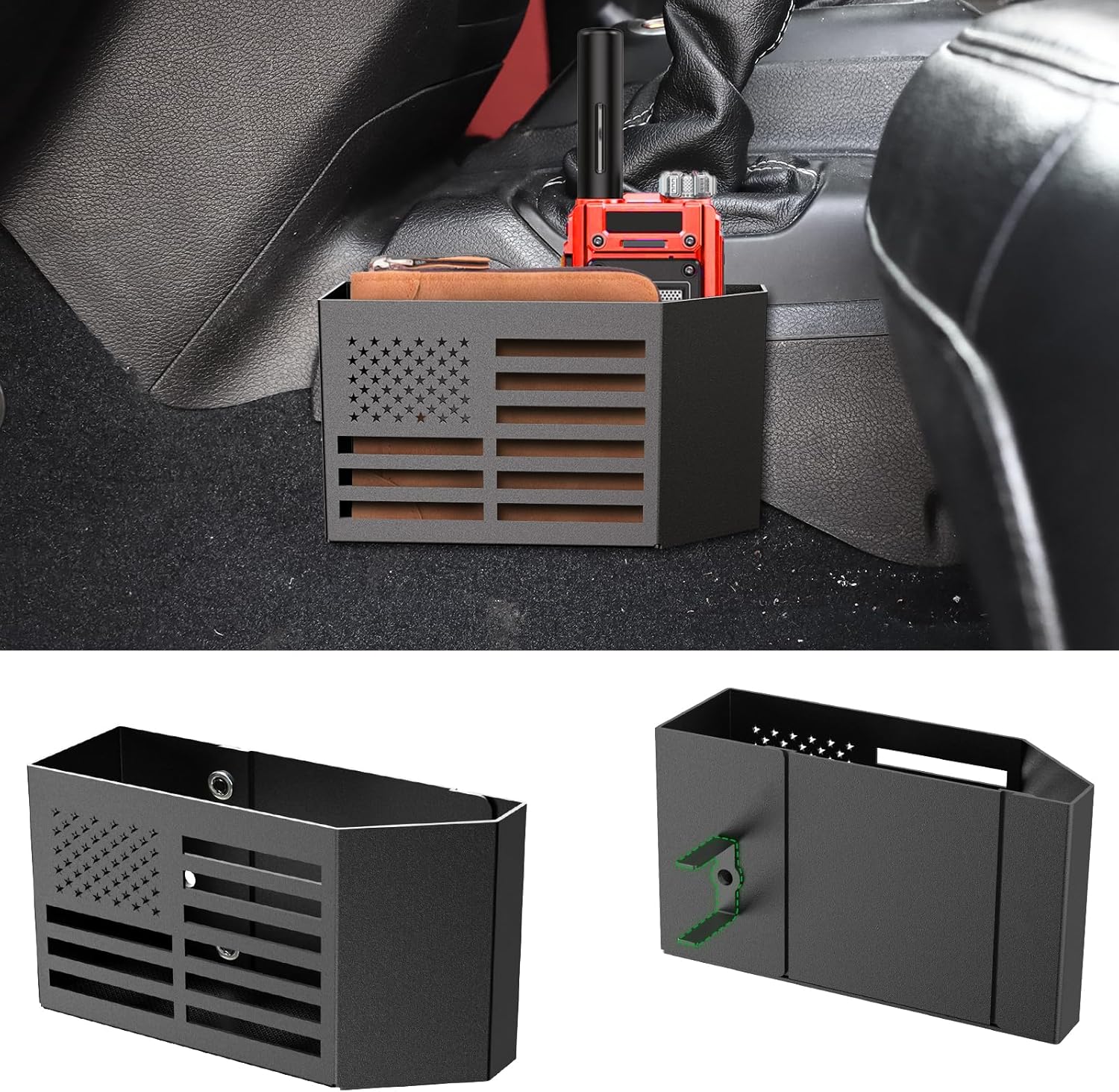 Upgrade Metal Gear Shift Center Console Organizer for Jeep