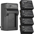 Kastar 4-Pack Battery and AC Wall Charger Replacement for Leica