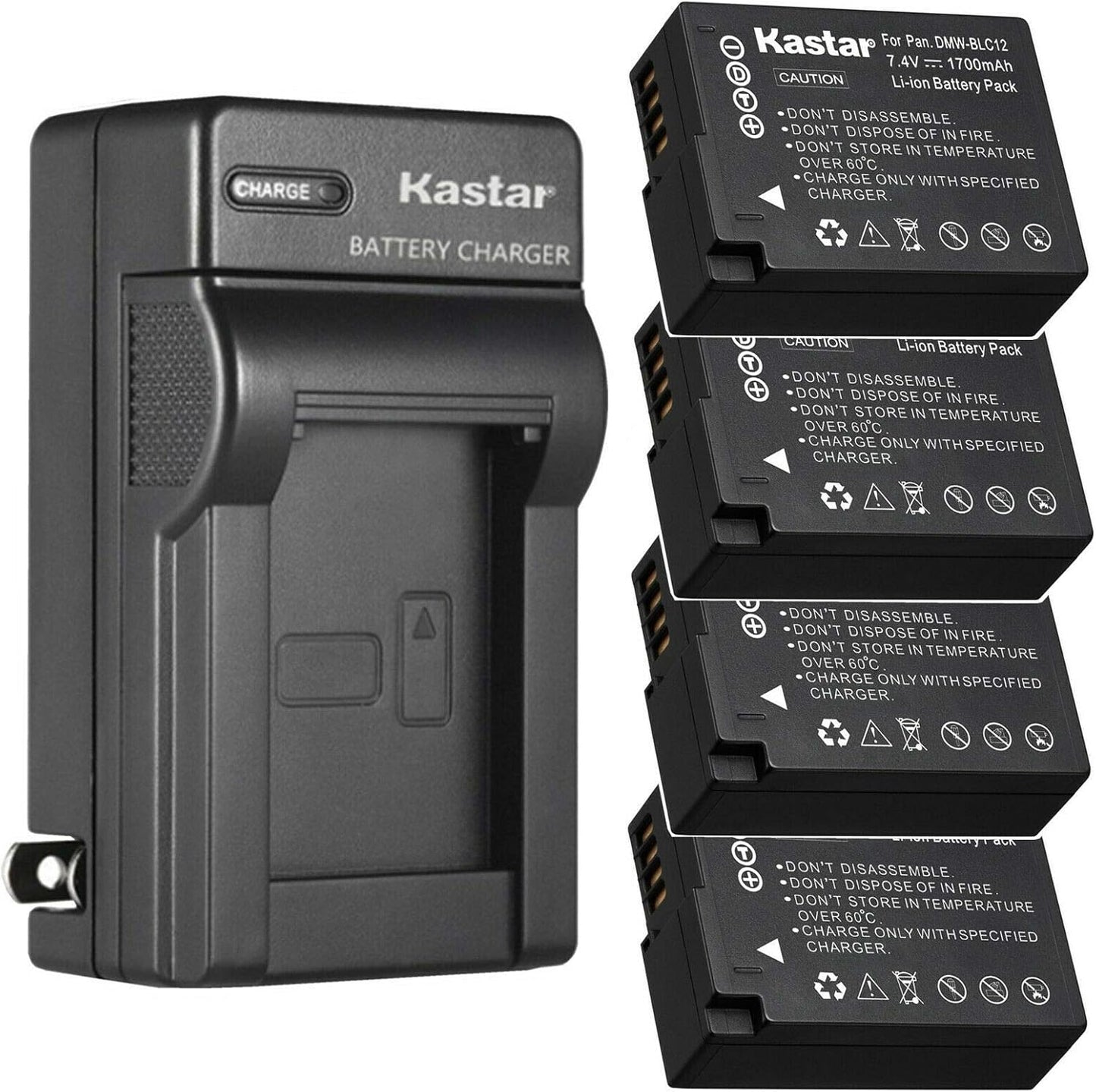 Kastar 4-Pack Battery and AC Wall Charger for Leica Cameras