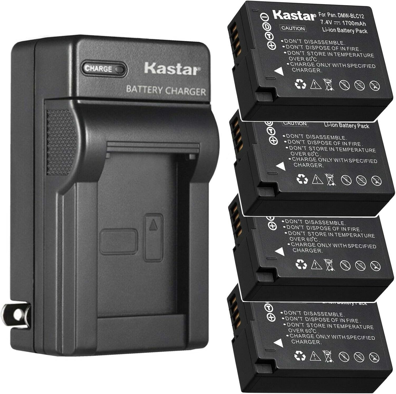 Kastar 4-Pack Battery and AC Wall Charger for Leica Cameras