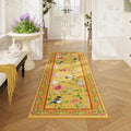 Runner Rug for Kitchen 2ft 6inx8ft Washable Floral Bird Magpies - Soft