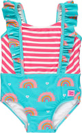 Ruffle Strap One Piece Swimsuit for Baby/Toddler Girls - UPF 50 Seat