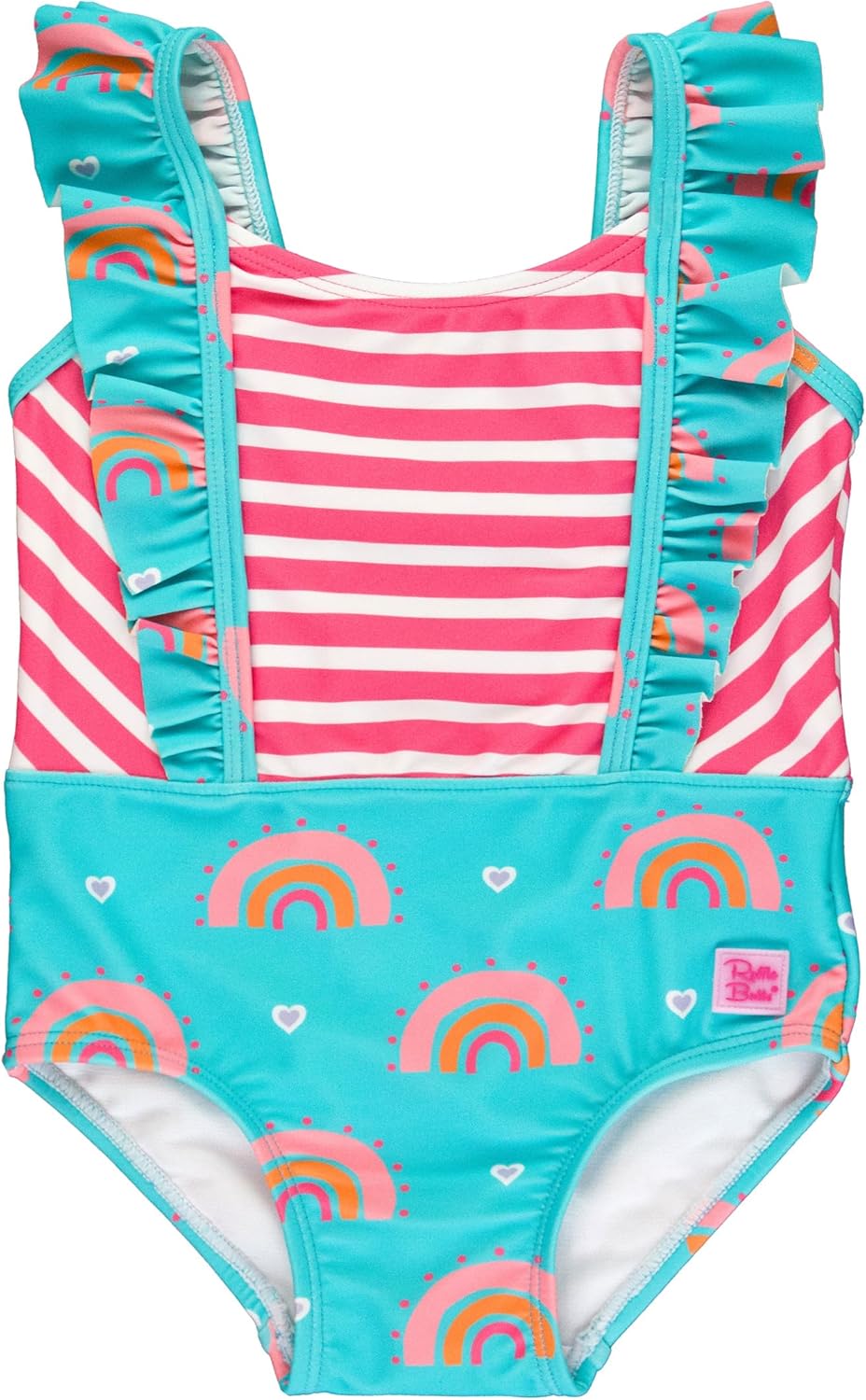 RuffleButts Baby/Toddler Girls Ruffle Strap One Piece Swimsuit