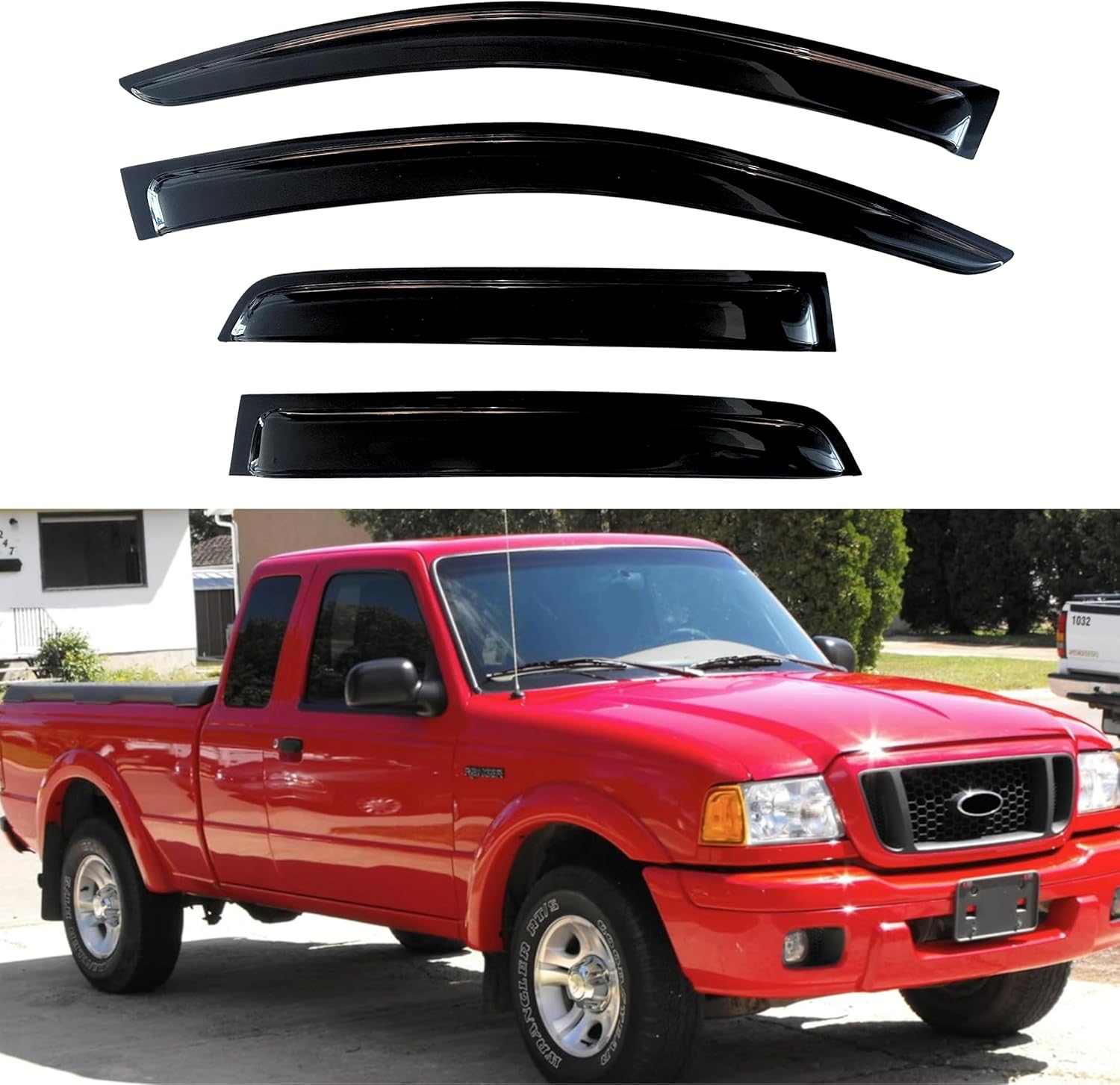 KPY Window Visor Rain Guard for Ford Ranger & Mazda Models