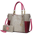 Stylish Vegan Leather Tote Bag with Wallet for Women