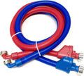 Flood Safe Washing Machine Hoses - Heavy Duty 2-Pack With Auto Shut-off Valve