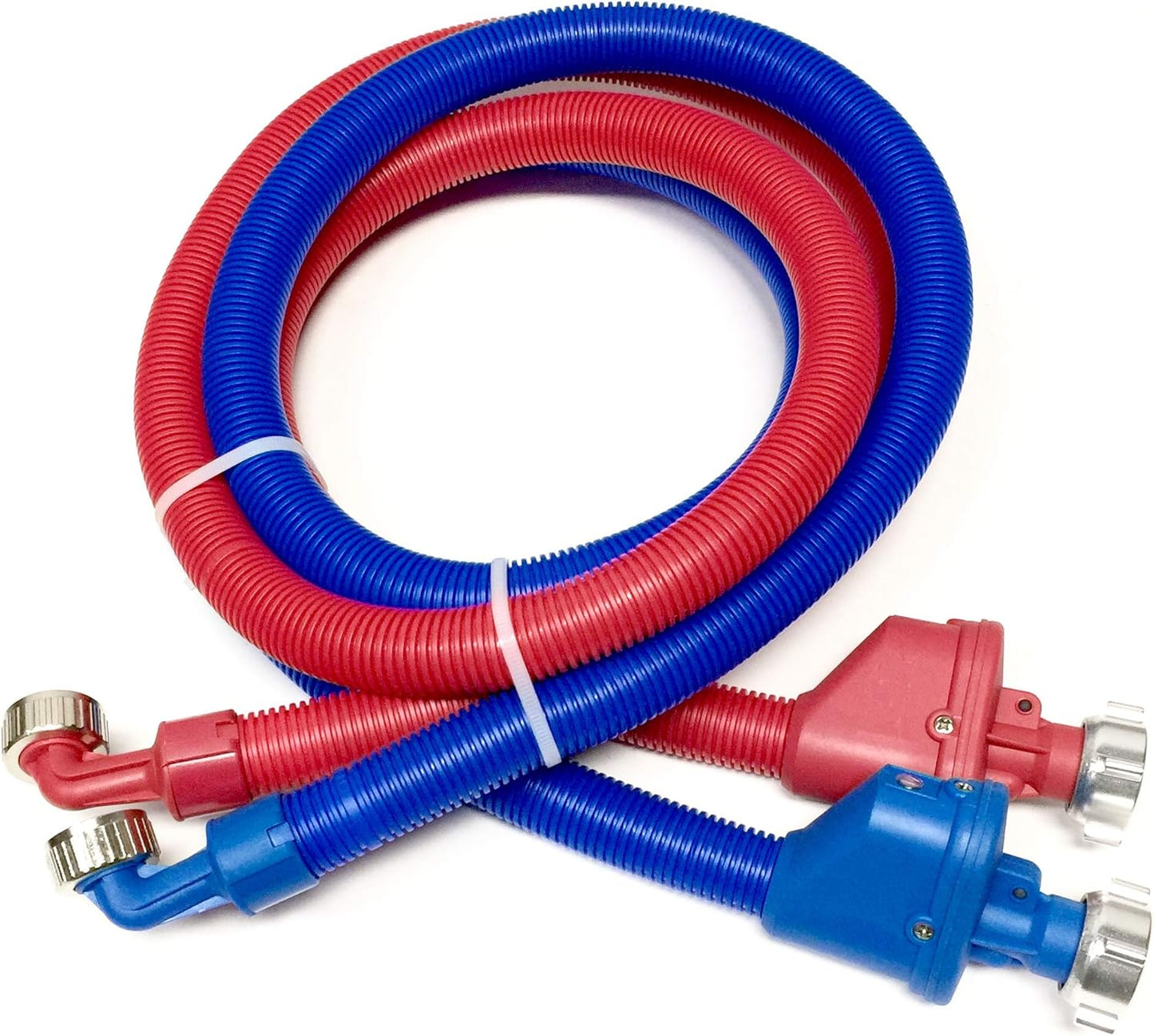 Flood Safe Washing Machine Hoses - Heavy Duty 2-Pack With Auto Shut-off Valve