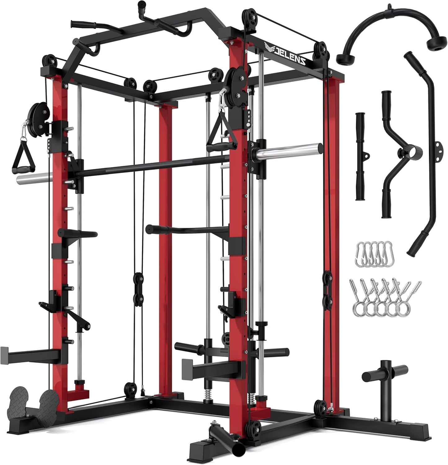 JELENS Smith Machine Power Cage - Ultimate Home Gym Combo!