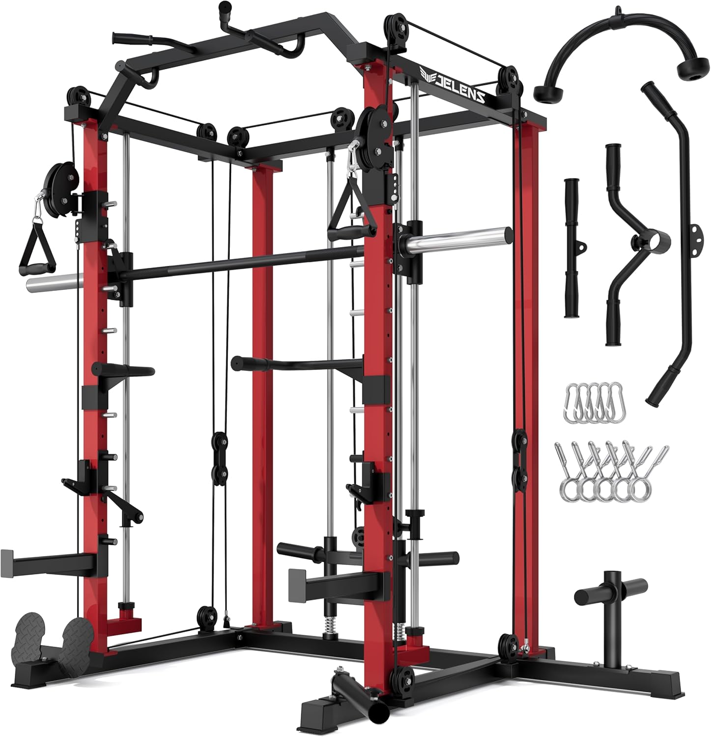 JELENS Smith Machine Power Cage - Ultimate Home Gym Combo!