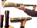 Rare Brass Telescope Spyglass - Vintage Pirate Scope Gift