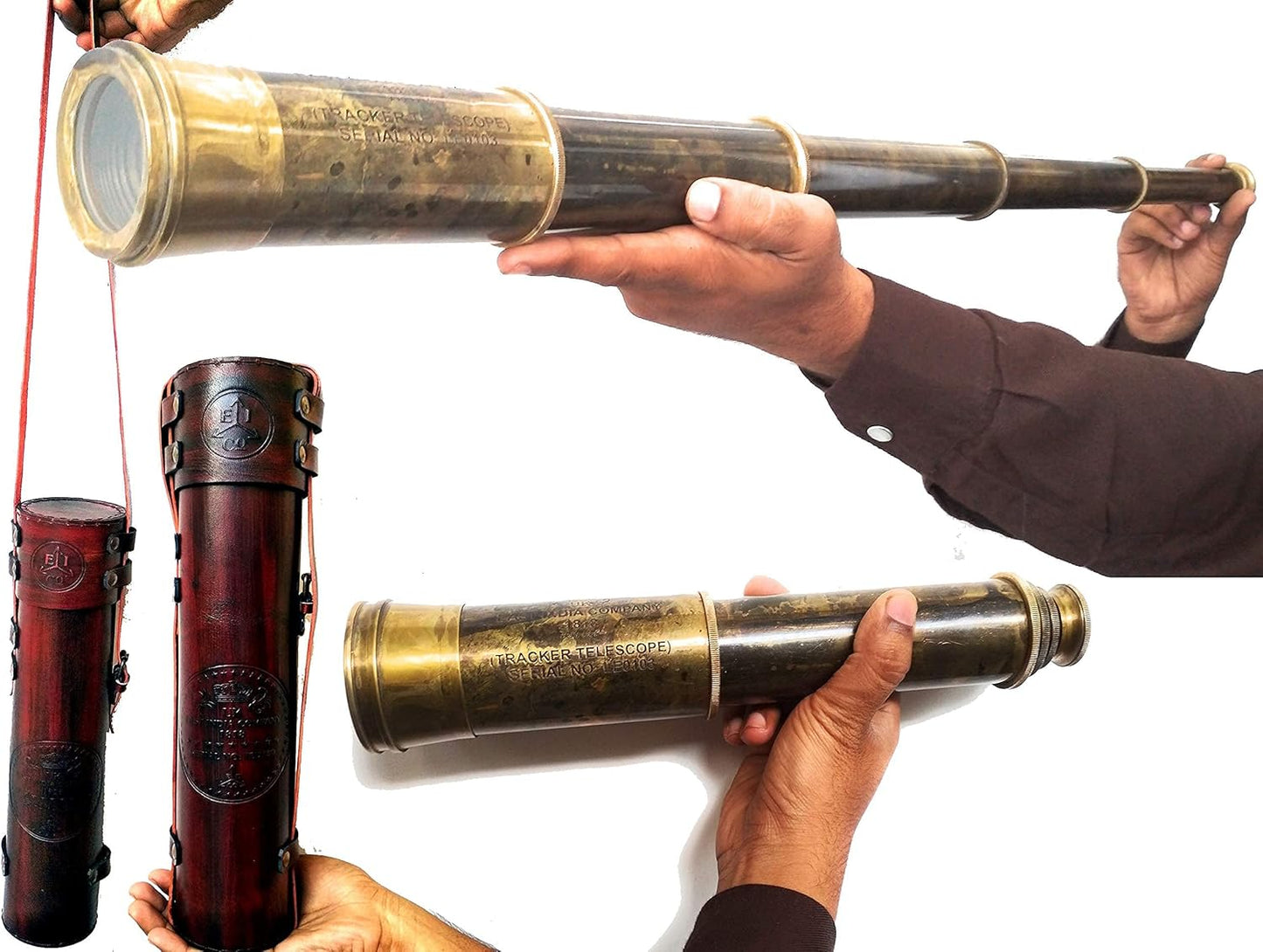 Rare Brass Telescope Spyglass - Vintage Pirate Scope Gift
