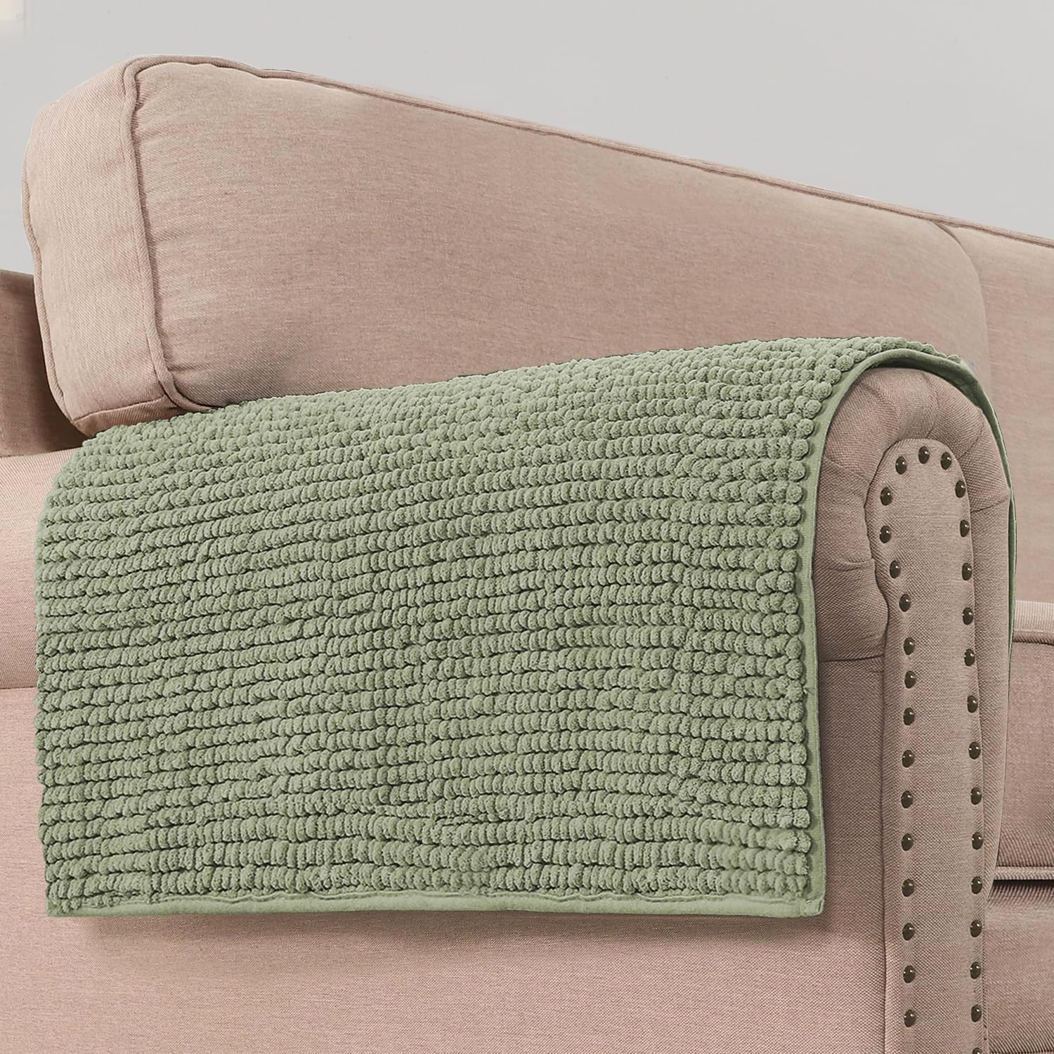 Plush Chenille Couch Armrest Cover for Pets and Furniture