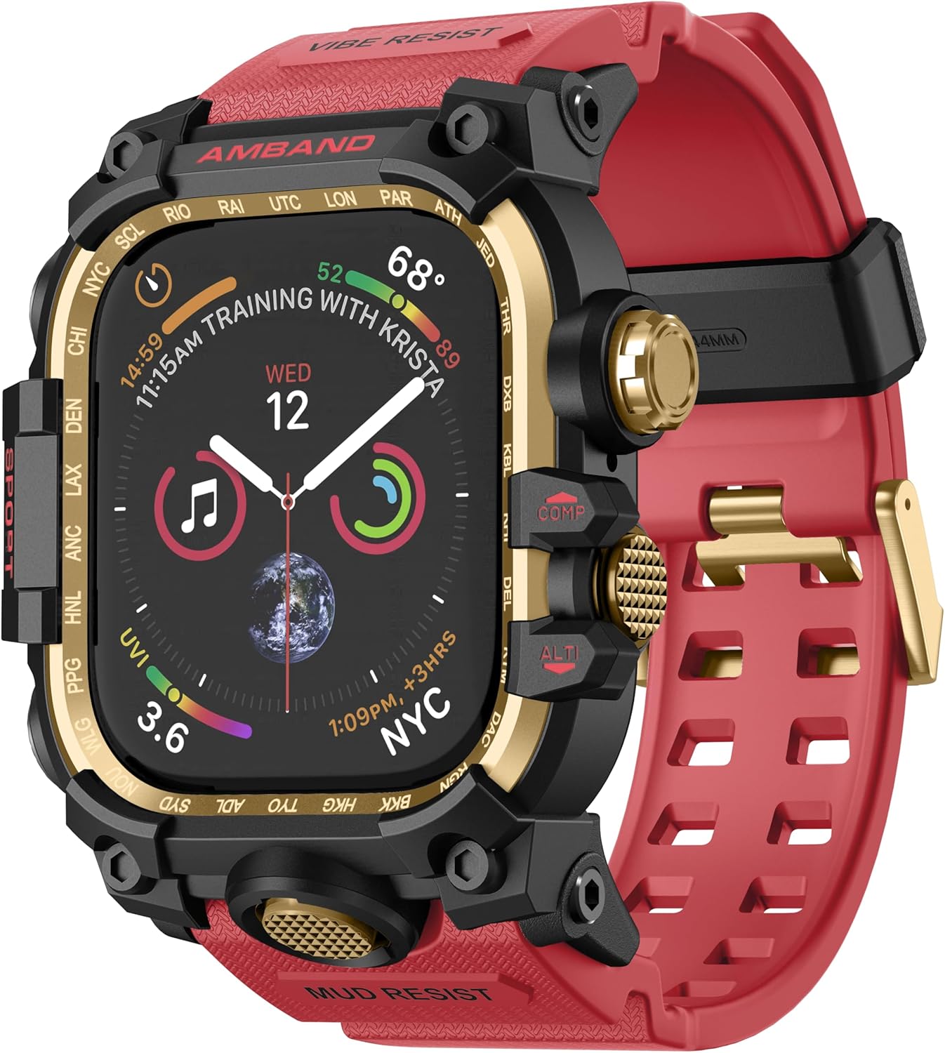 amBand Rugged Case for Apple Watch 44mm - Tactical Protection