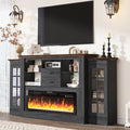 85in Electric Fireplace with Mantel and 42in Heater - Farmhouse TV
